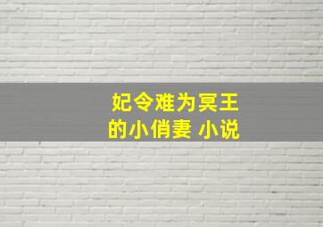 妃令难为冥王的小俏妻 小说